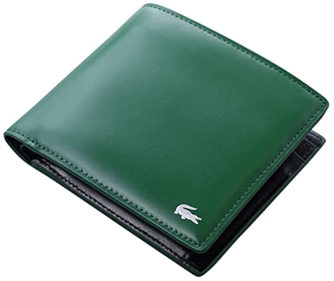 ラコステ　 スマートウォレット 二つ折り財布　モスグリーン ラコステ LACOSTE スマートウォレット（モスグリーン